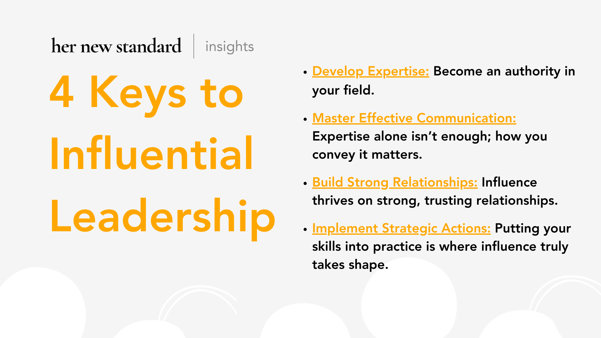 4 Keys to Influential Leadership infographic