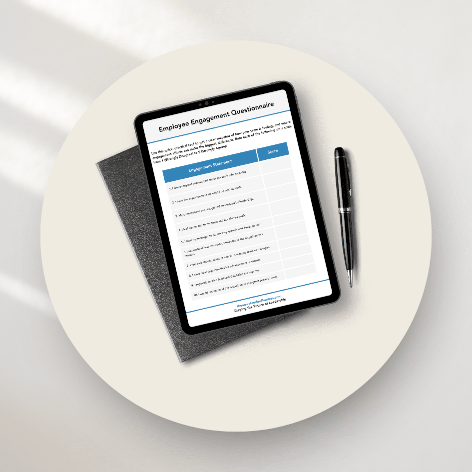Employee engagement quesionnaire on iPad